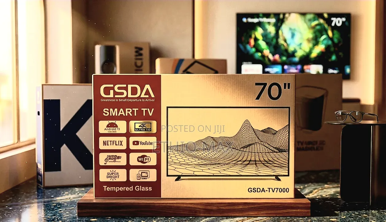 Gsda Tv 70" Smart Android Tv Double Glass Tv New