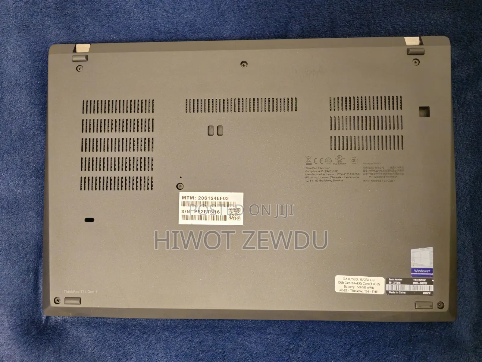 Laptop Lenovo ThinkPad T14 G1 16GB Intel Core i5 SSD 256GB
