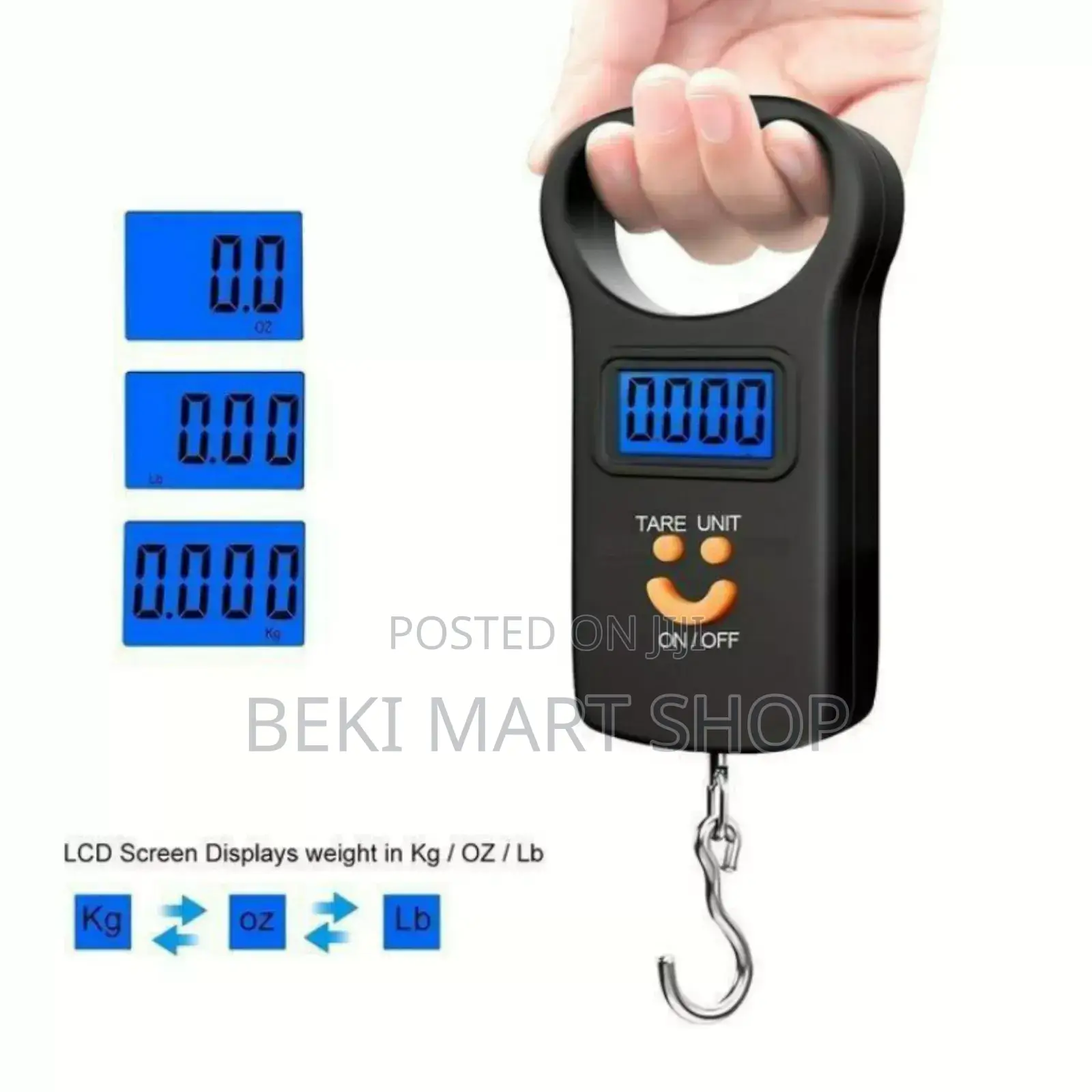 Portable Digital Electric Luggage Scale 50 Kg ዘመናዊ ሚዛን