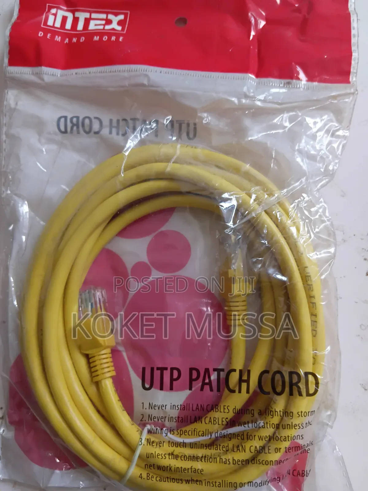 Brand New Intex Utp Ethernet Patch Cords 3m