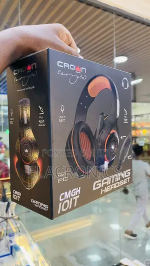 Crown Micro Gaming Headset With Mic - CMGH 101t - New