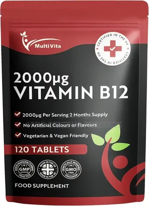 Vitamin B12 Tablets 2000mcg – Methylcobalamin 120 Vegan Tablets