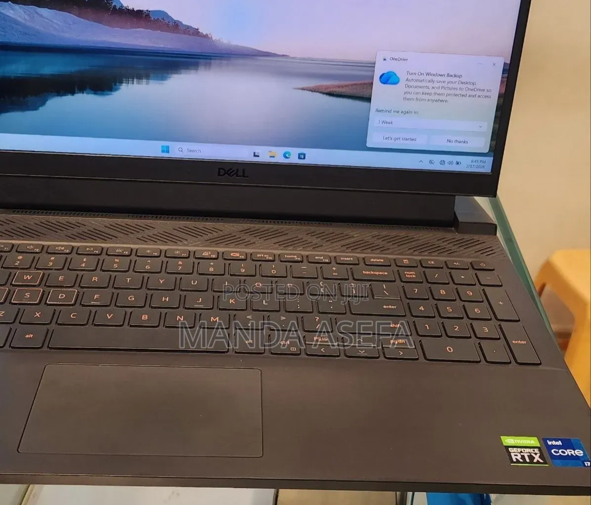 New Laptop Dell G15 5535 16GB Intel Core i7 SSD 512GB