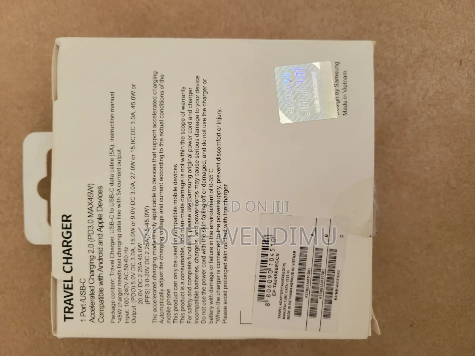 45w Pd Adapter Usb-C to Usb-C Cable (5a)
