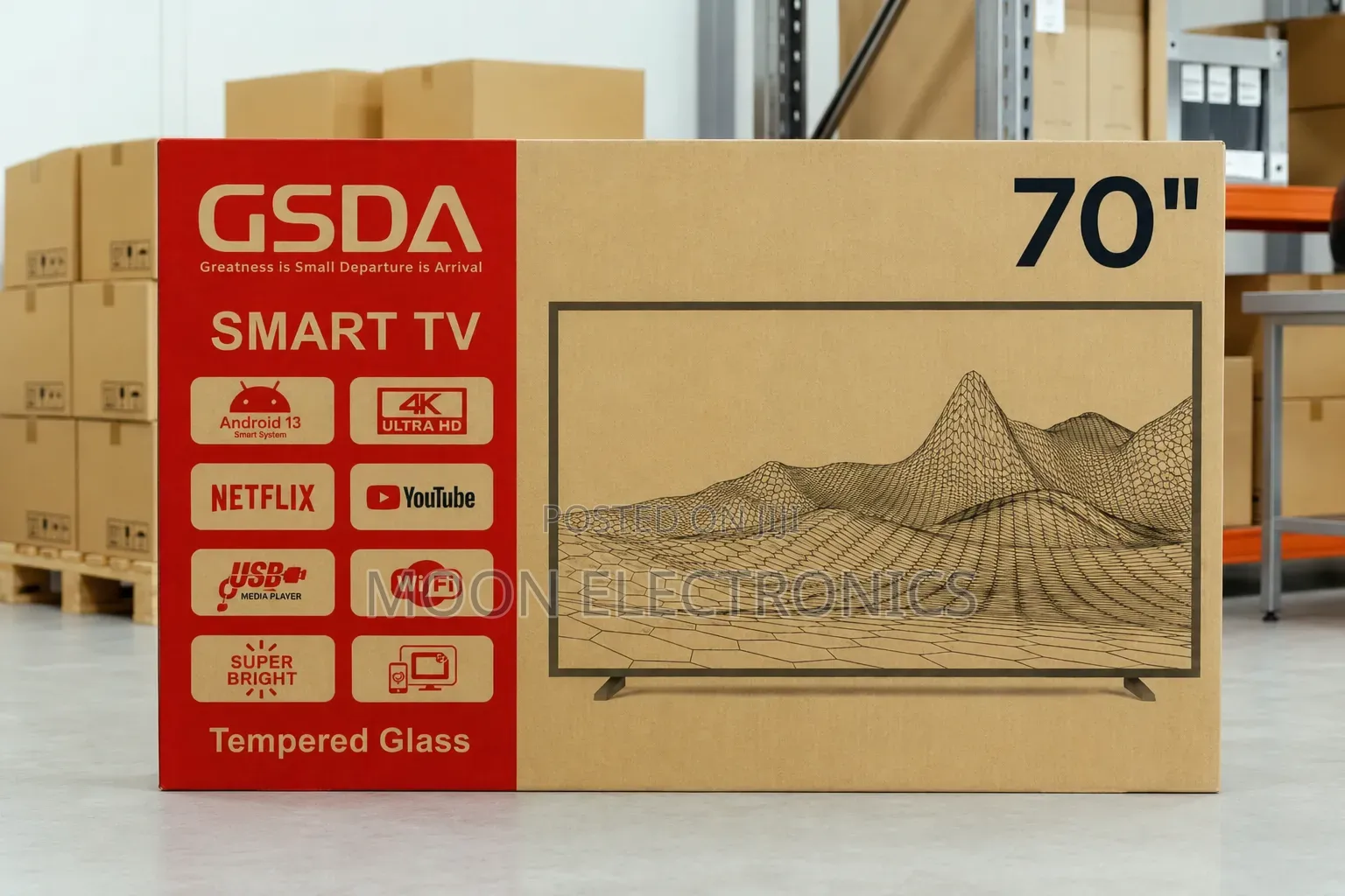 Gsda Tv 70" Smart Android Tv Double Glass Tv