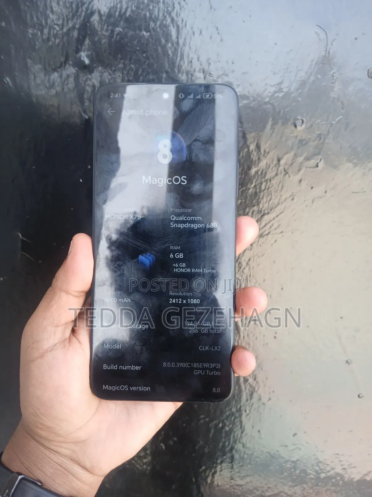 Honor X7b 5G 256 GB Black