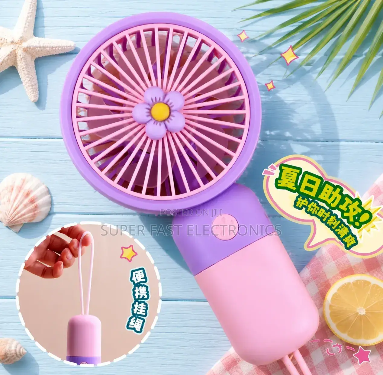 Portable Mini Handheld Fan Cute Rechargeable Cooling Fan