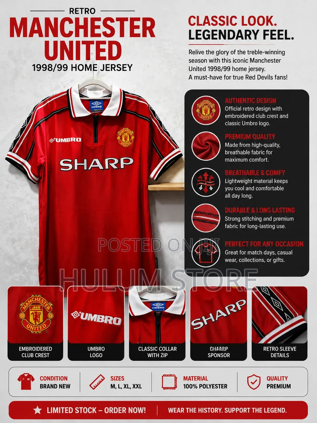 Iconic Manchester United 1998/99 Retro Jersey