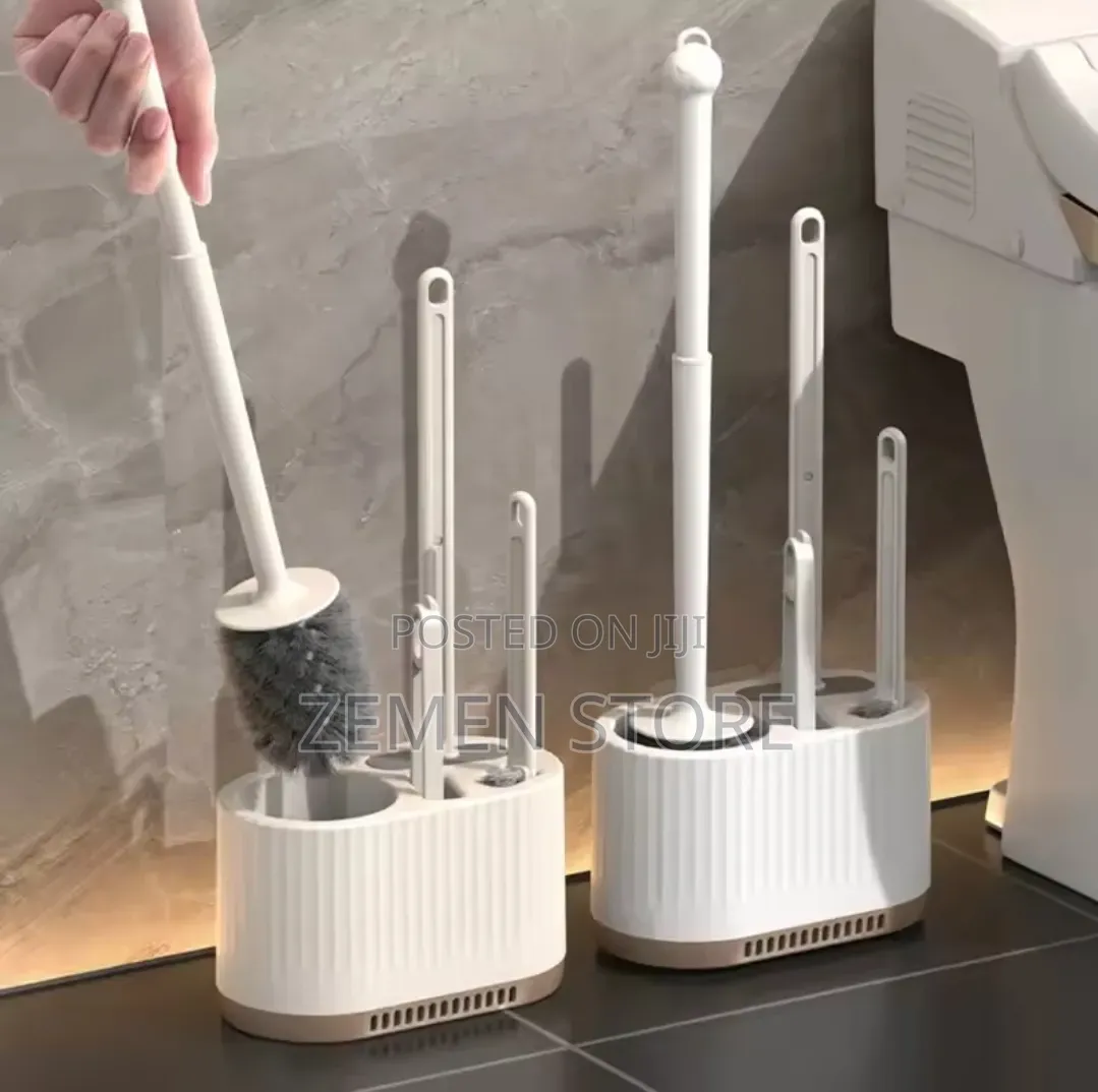 ባለ 3 በ 1 የሽንት ቤት ማፅጃ ብሩሽ ስብስብ | 3 In 1 Toilet Brush Set With Holder