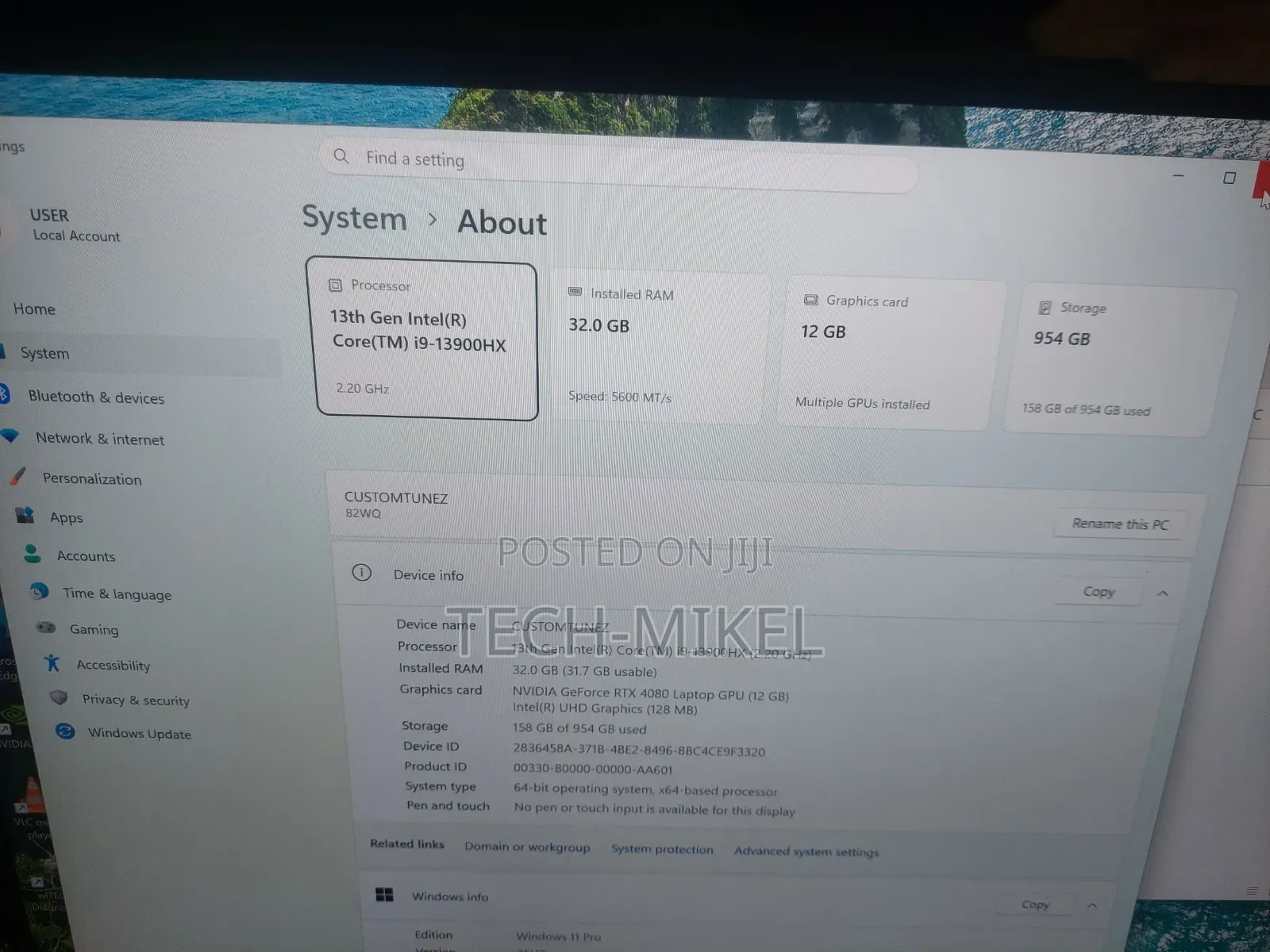 Laptop Lenovo 32GB Intel Core i9 SSD 1T