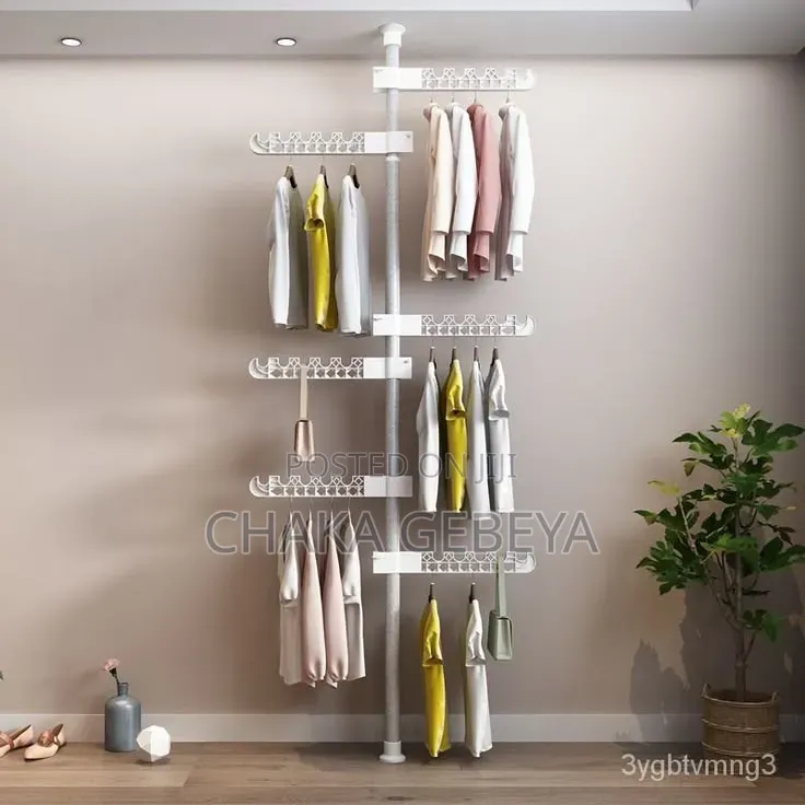 ዘመናዊ የልብስ መስቀያ - Pressure-Mounted, Heavy-Duty, Easy Install