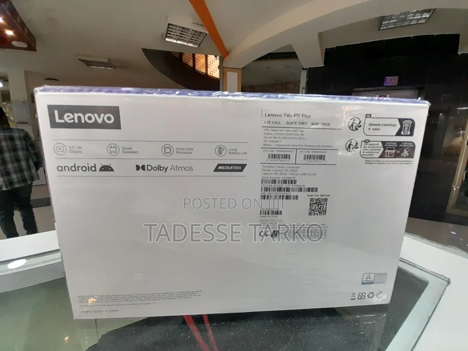 New Lenovo Tab P11 Plus 128 GB Black