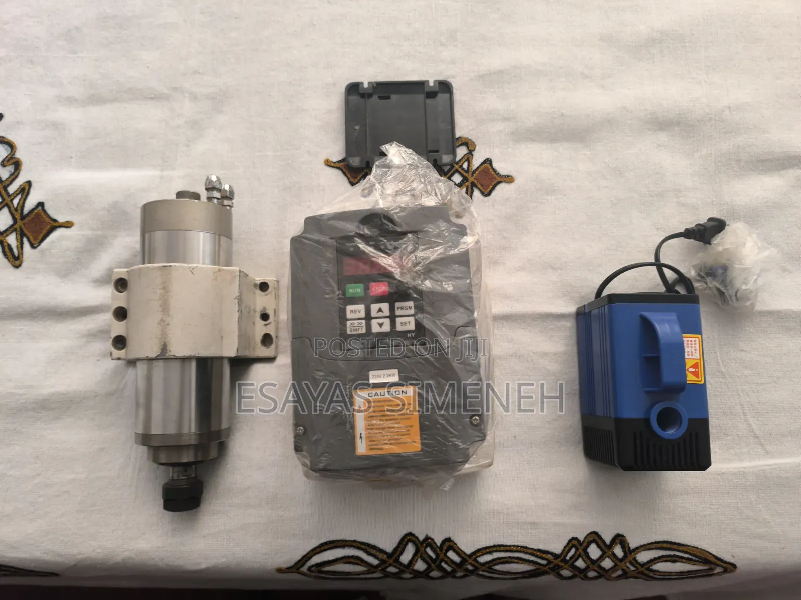 Huayan 2.2kw Water Cooled Spindle With Inverter With Submersible Pump