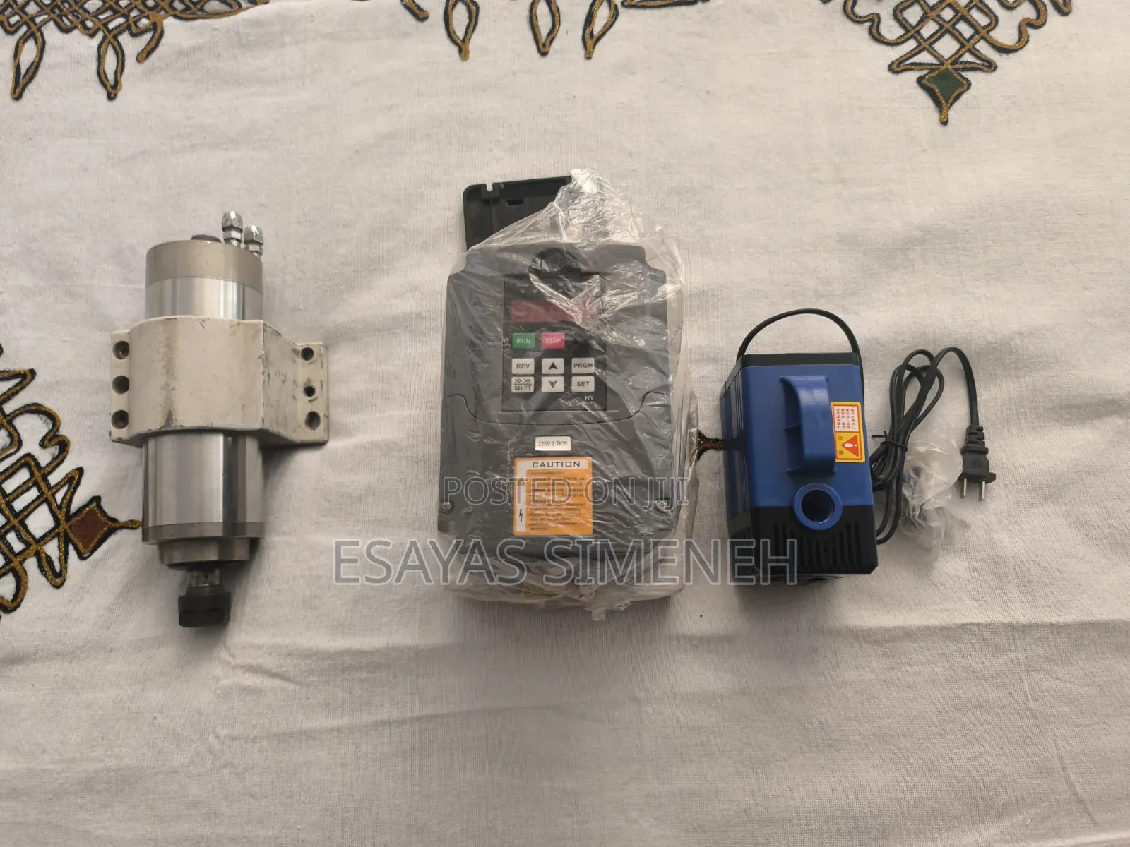 Huayan 2.2kw Water Cooled Spindle With Inverter With Submersible Pump