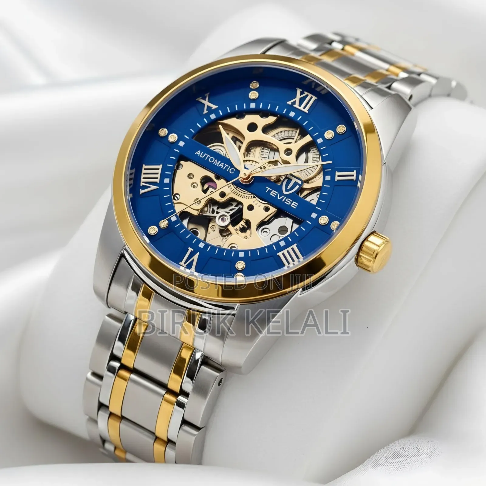 Tevise Automatic Mechanical Skeleton Wristwatch