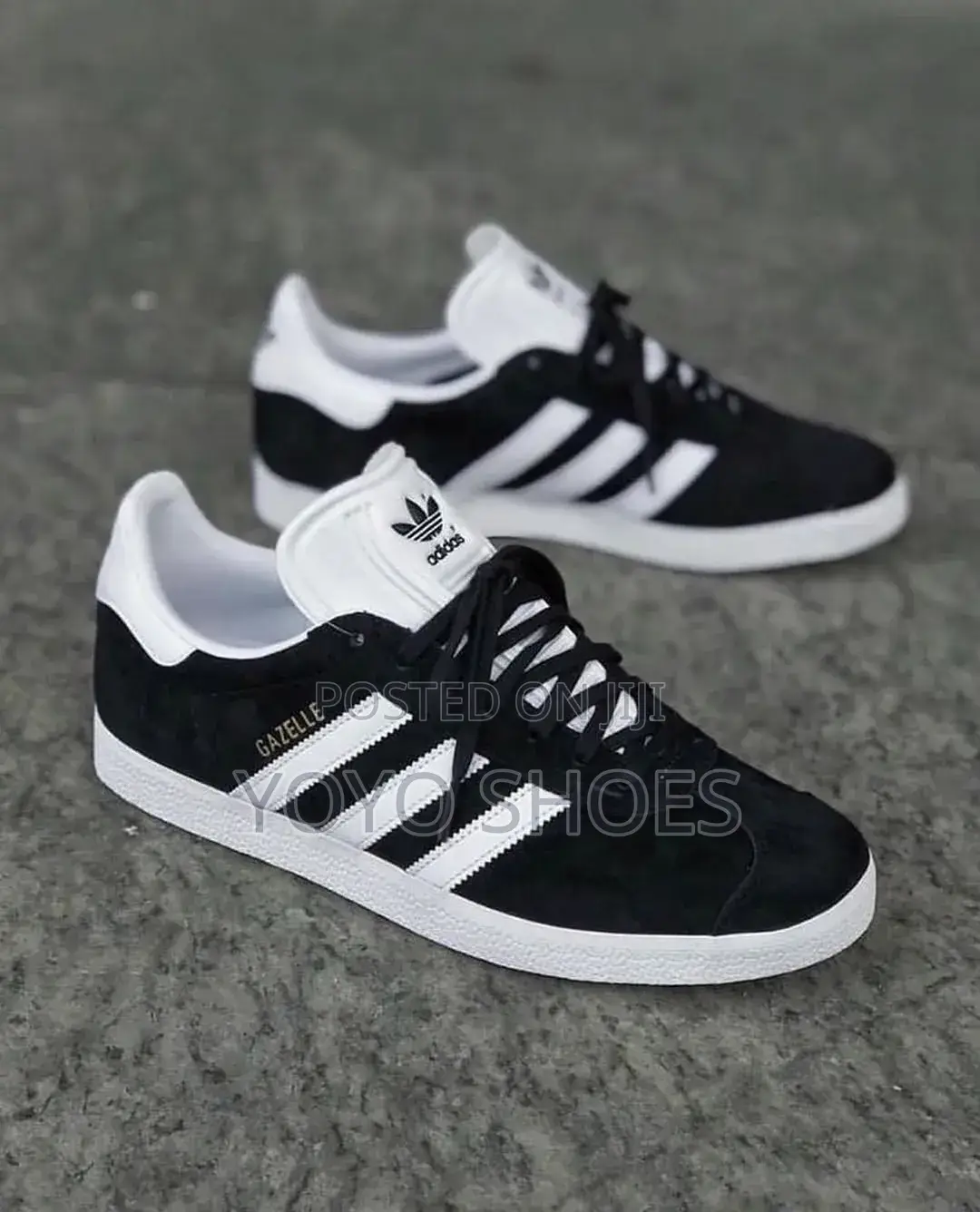 Adidas Gazelle Core Black/Cloud/White Unisex Fashion Shoes