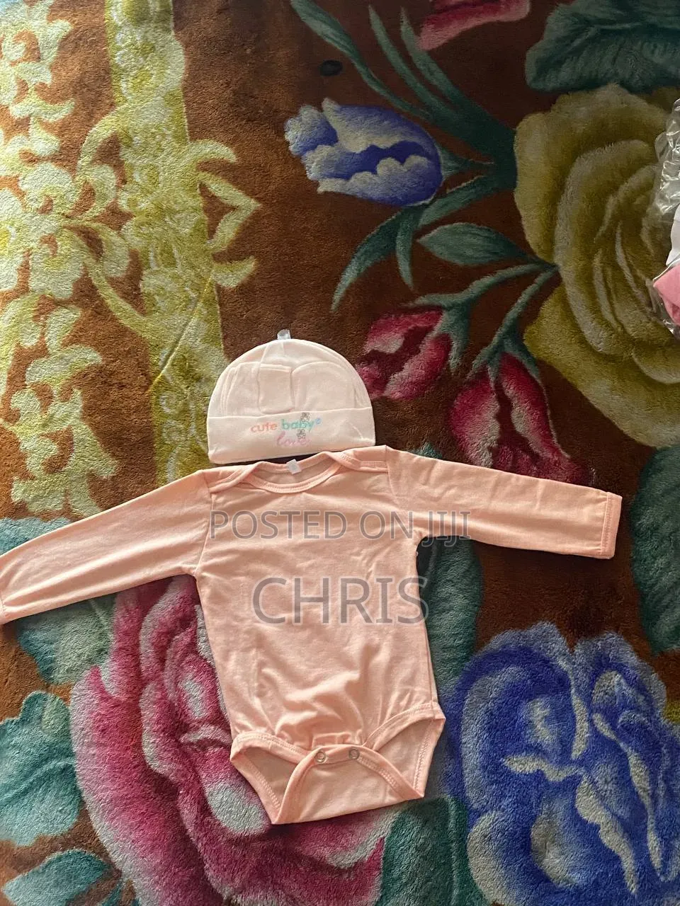 Baby Bodysuit Set With Winter Hat Soft Socks
