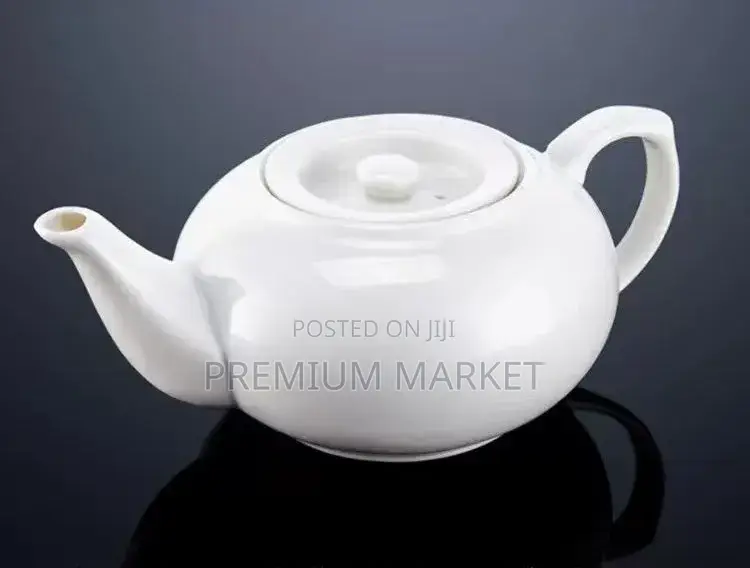 Pure White Porcelain Teapot 120cl / 42.23oz የወተት እና የሻይ መቅጃ