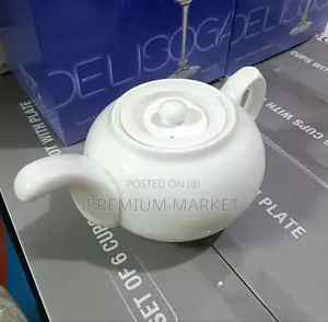 Pure White Porcelain Teapot 120cl / 42.23oz የወተት እና የሻይ መቅጃ