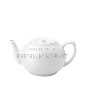 Pure White Porcelain Teapot 120cl / 42.23oz የወተት እና የሻይ መቅጃ