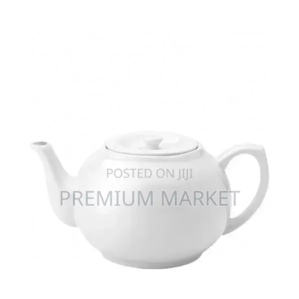Pure White Porcelain Teapot 120cl / 42.23oz የወተት እና የሻይ መቅጃ