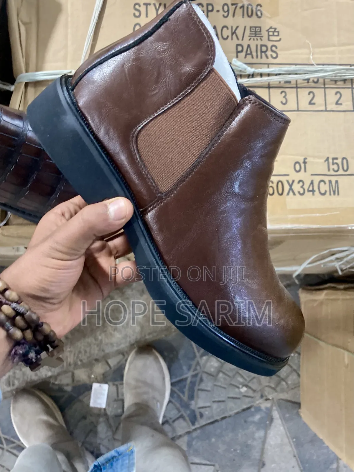 Brown Leather Chelsea Boots