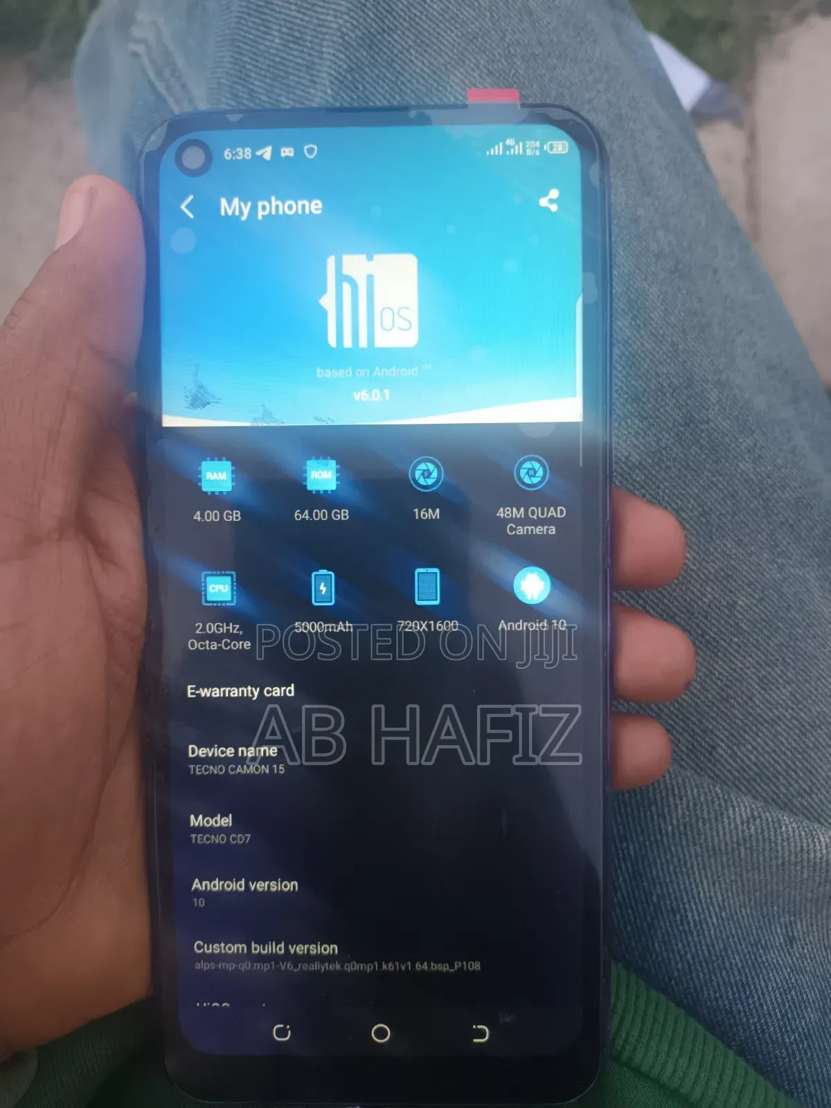 New Tecno Camon 15 64 GB Blue