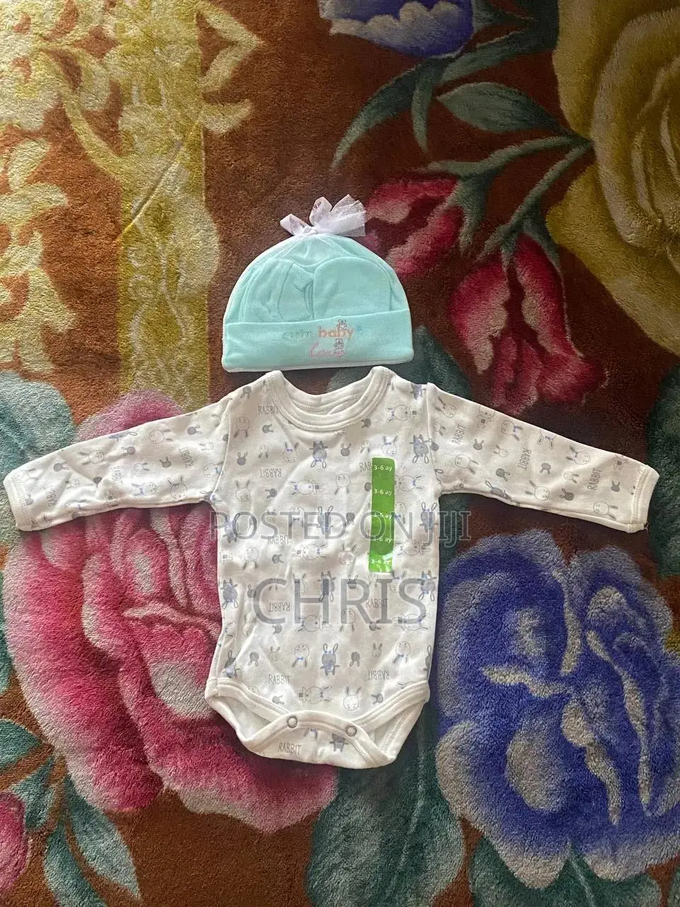 Baby Bodysuit Set With Winter Hat Soft Socks