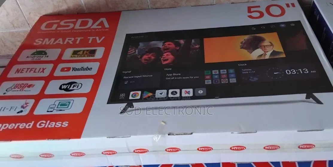 Gsda 50" New 2025 Smart Tv