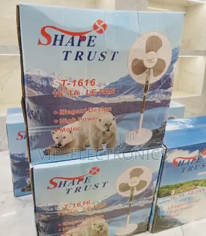 Shape Trust 16 Table Fan Powerful Cooling Elegant Design