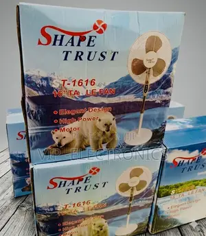 Shape Trust 16 Table Fan Powerful Cooling Elegant Design