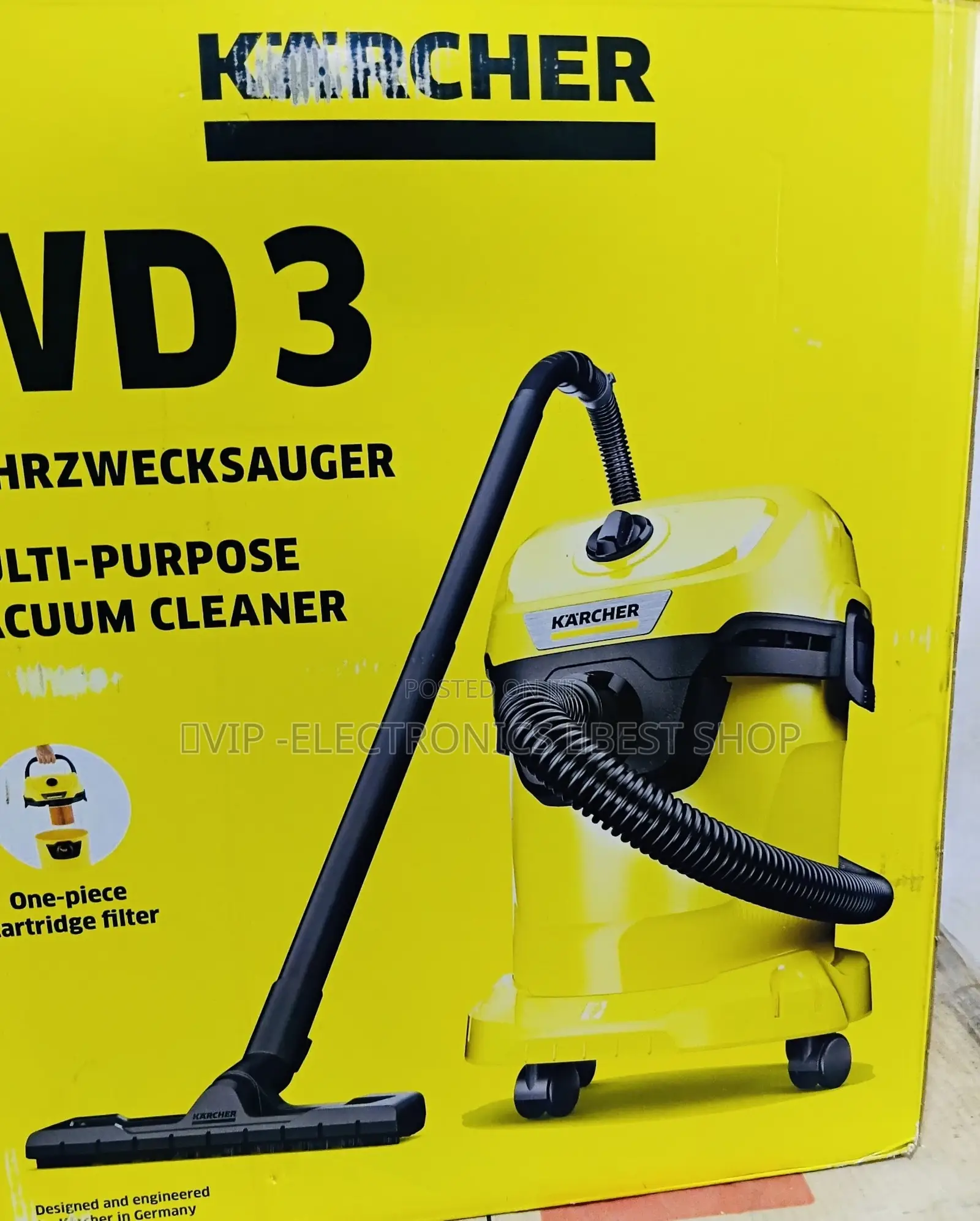 Karcher Vacuum Cleaner Wd 3 Multi-Purpose – Powerful Wet Dry