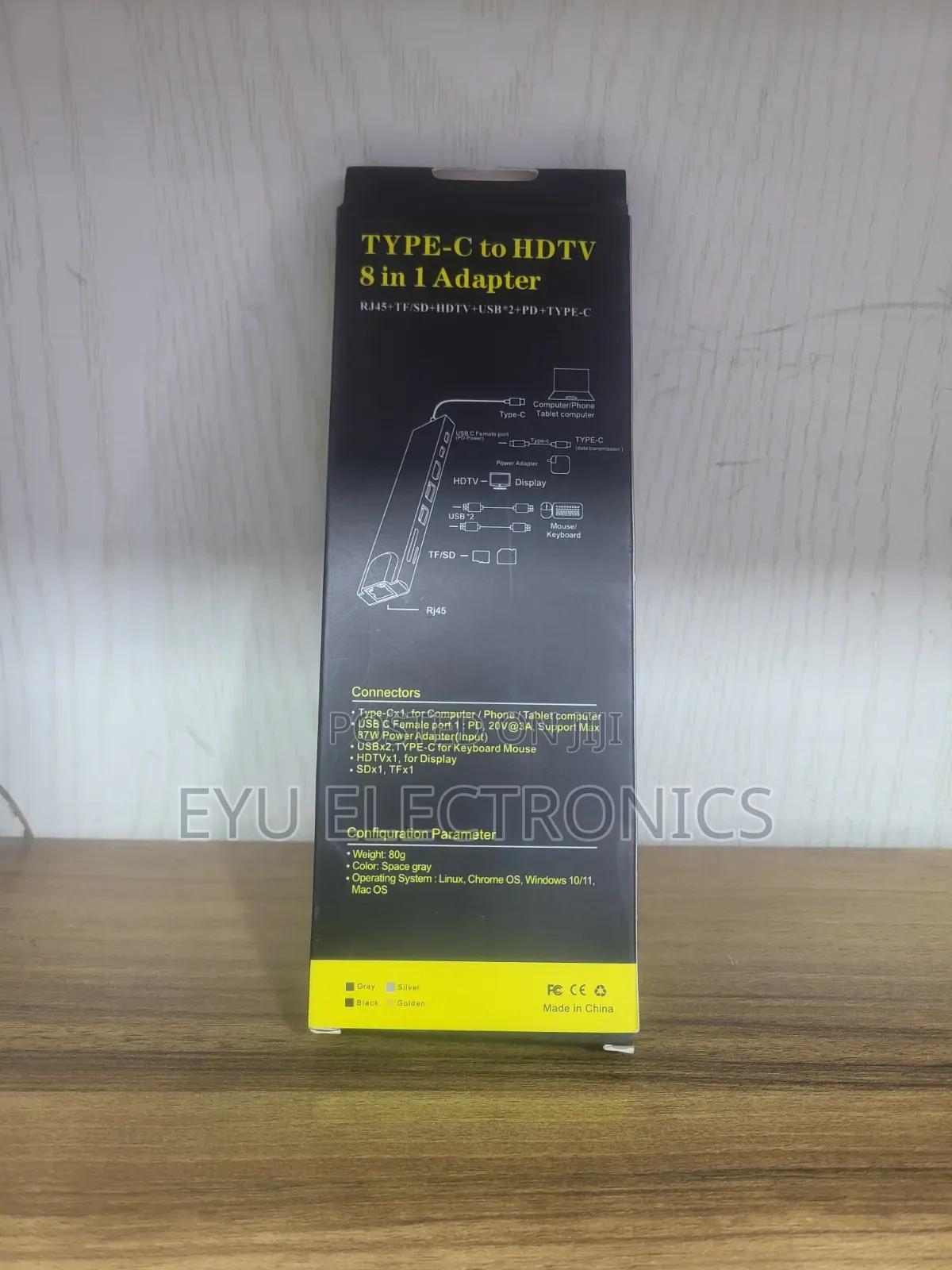 8 in 1 Docking Station Type C to Hdmi, Usb, Rj45