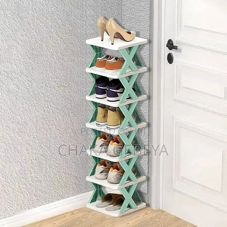 6‐Tier Plastic Shoe Rack – Space Saver – Free Delivery