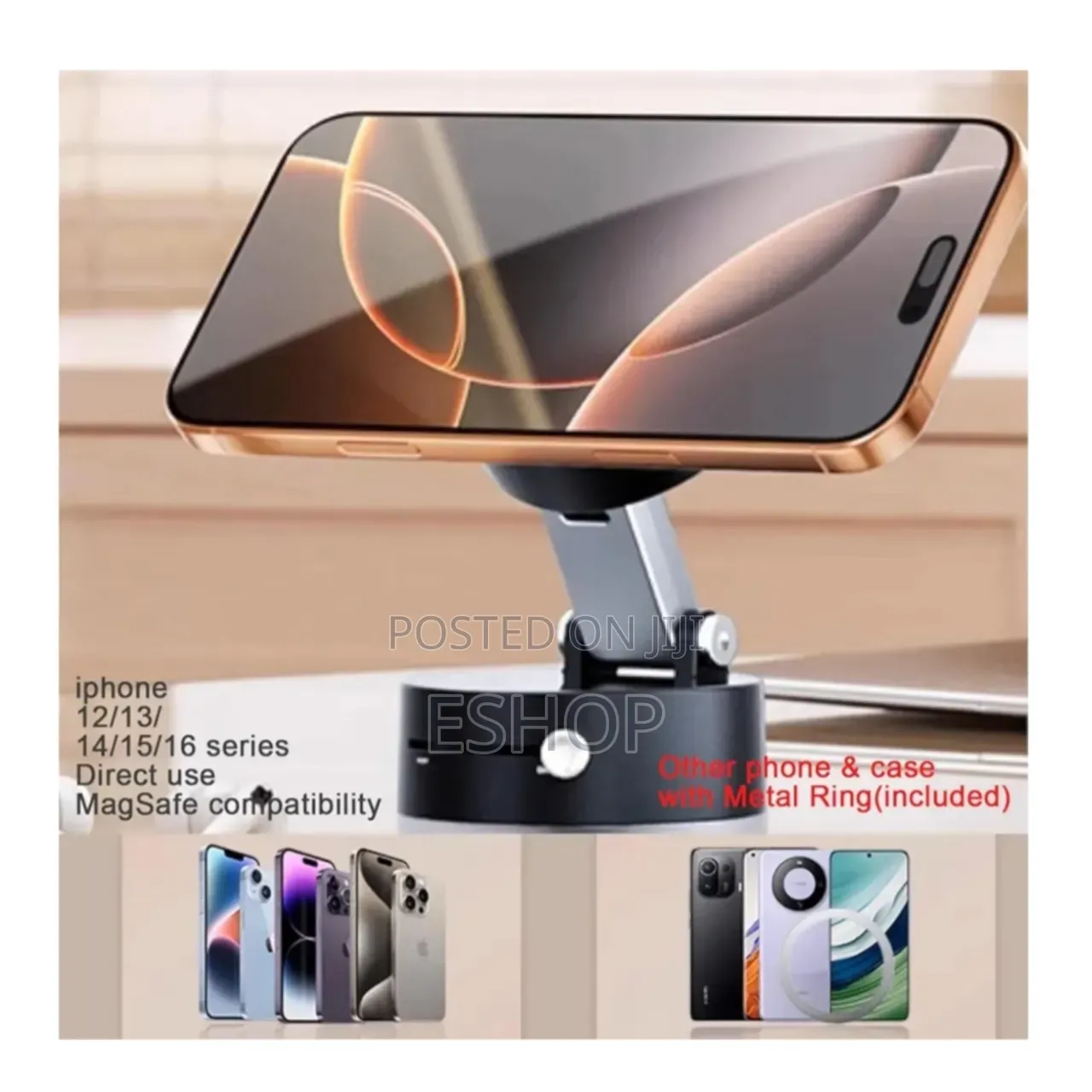 Portable Vacuum Suction Stand For Video Calls Streaming