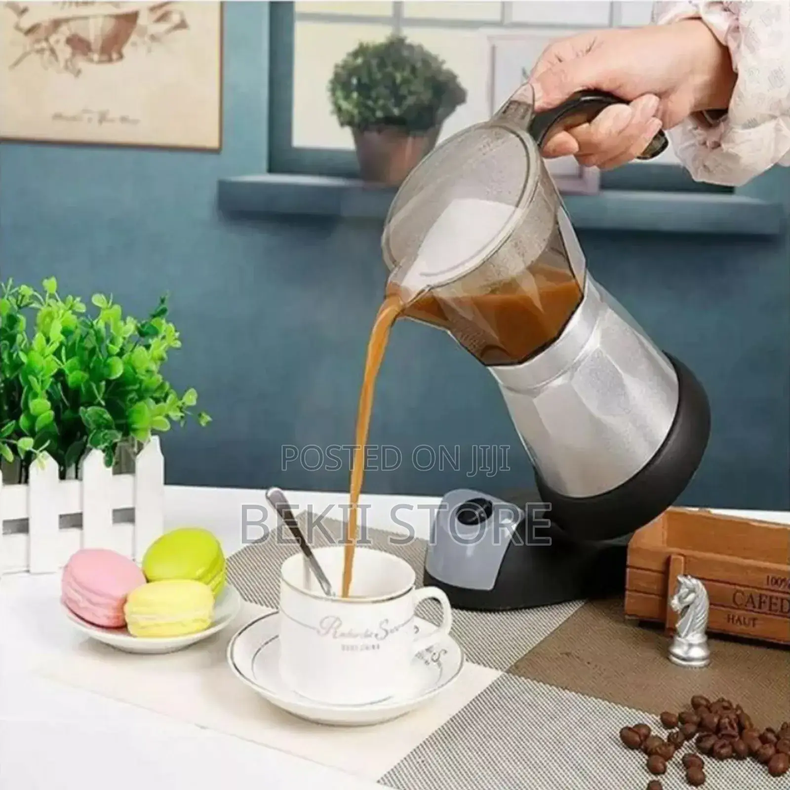 Portable Electric Moka Coffee Maker Machine የቡና ማሽን