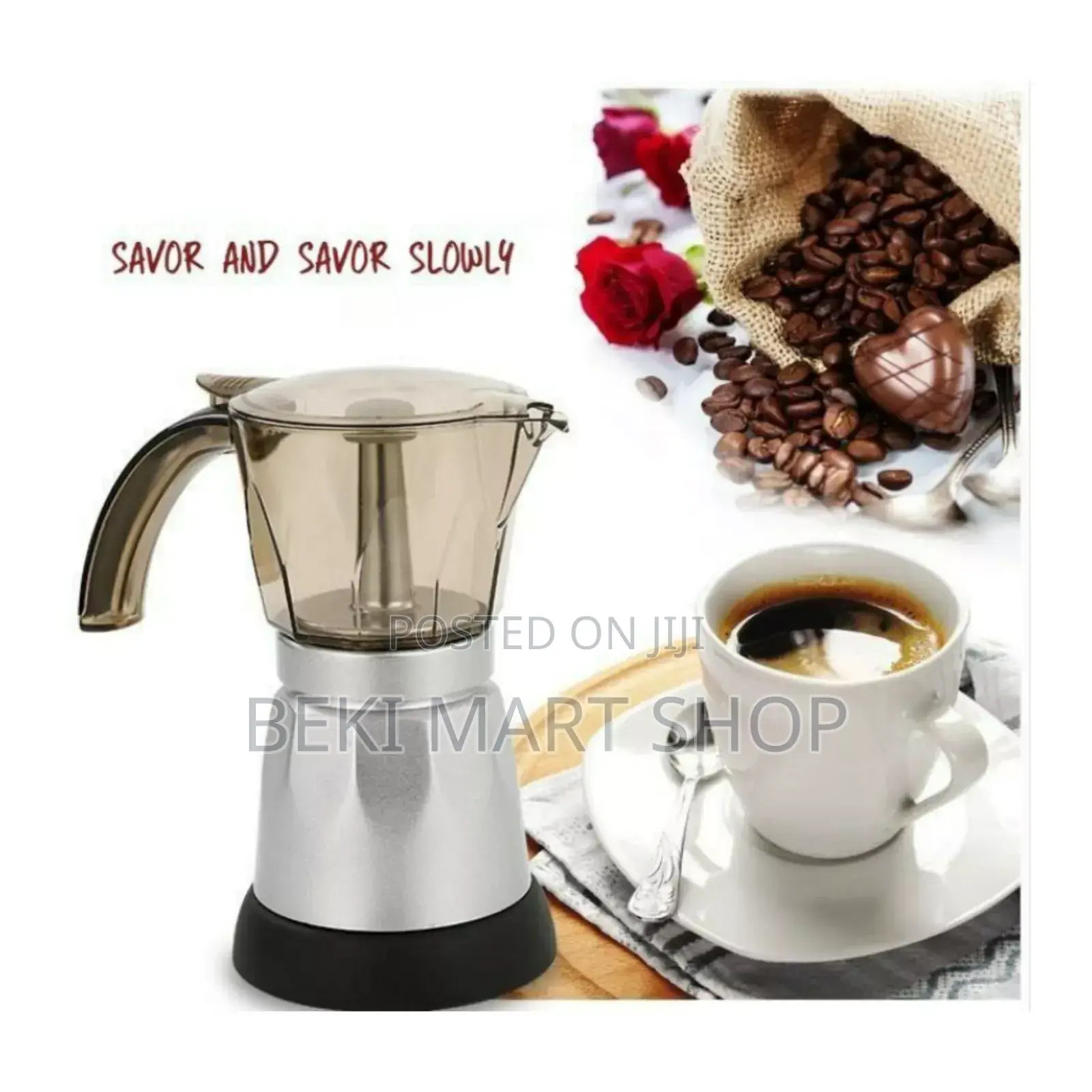Portable Electric Moka Coffee Maker Machine የቡና ማሽን