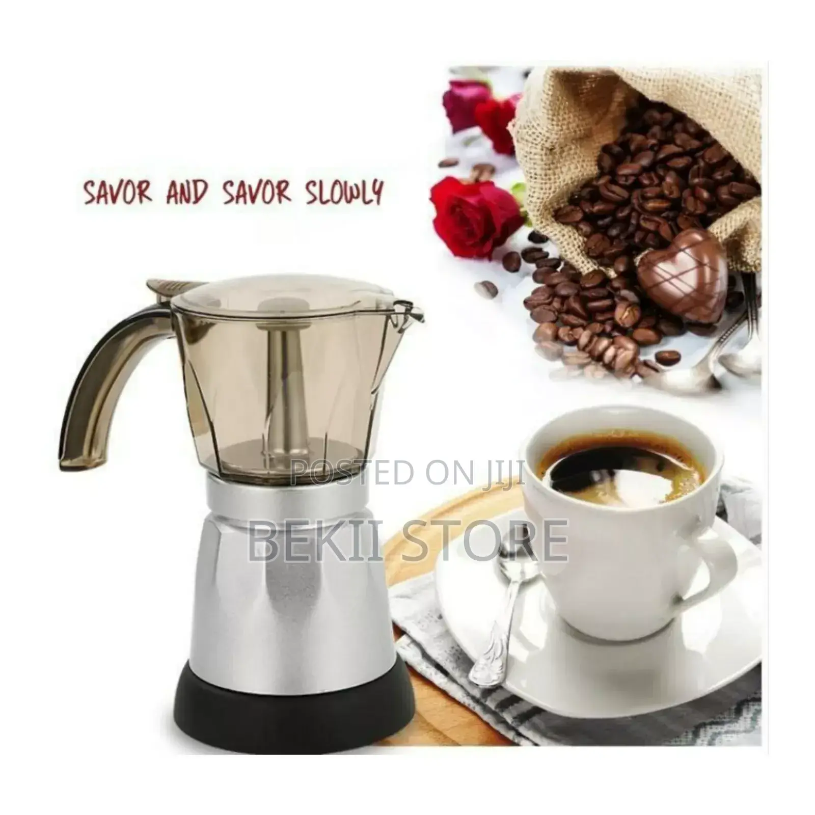 Portable Electric Moka Coffee Maker Machine የቡና ማሽን