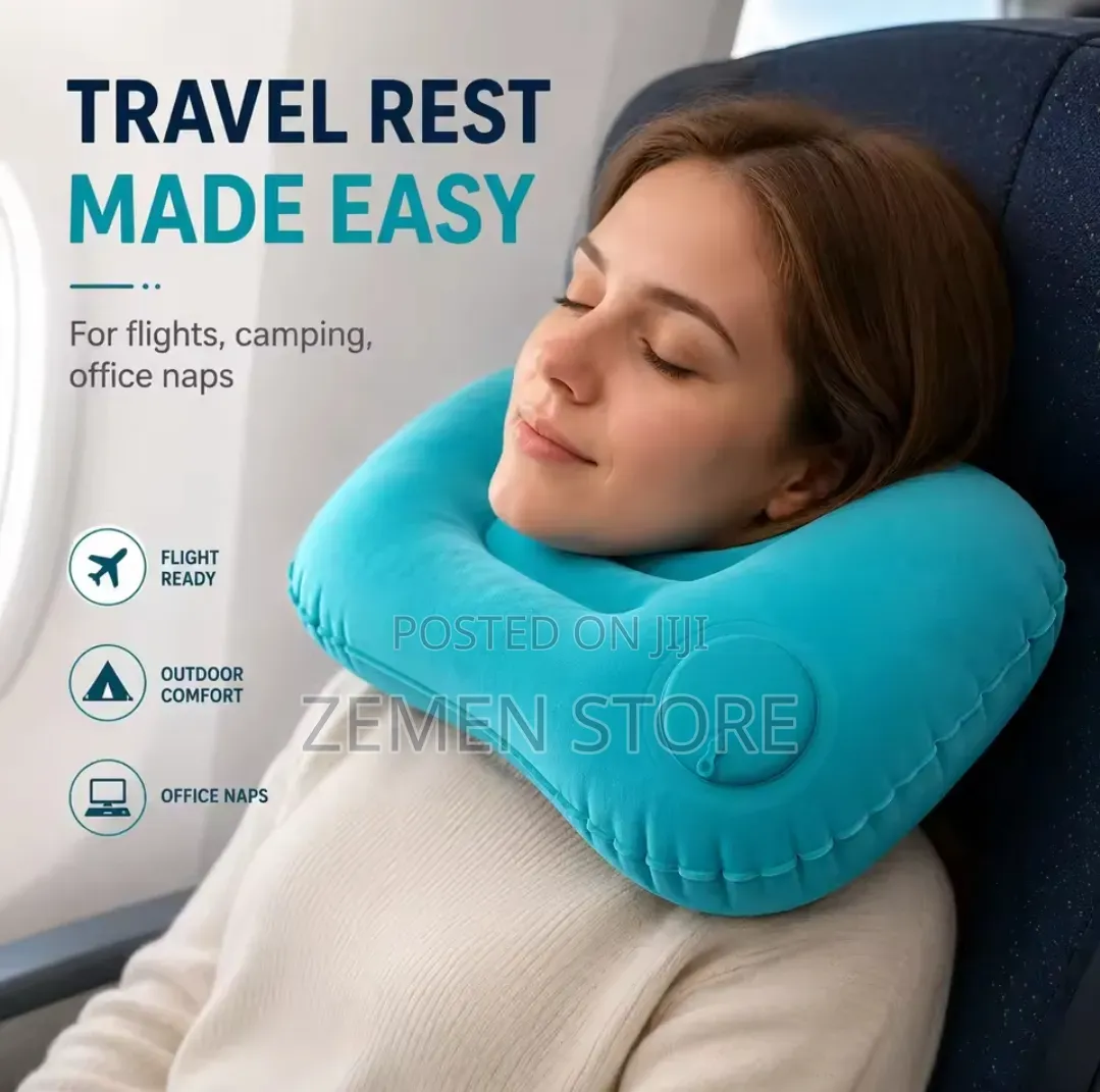 ሁለገብ በአየር የሚነፋ ትራስ | Multi-Use Inflatable Travel Pillow