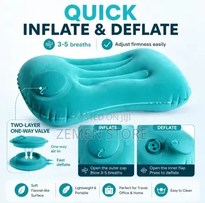 ሁለገብ በአየር የሚነፋ ትራስ | Multi-Use Inflatable Travel Pillow