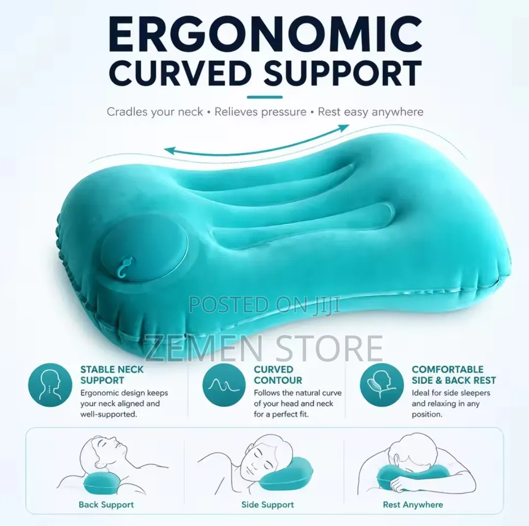 ሁለገብ በአየር የሚነፋ ትራስ | Multi-Use Inflatable Travel Pillow