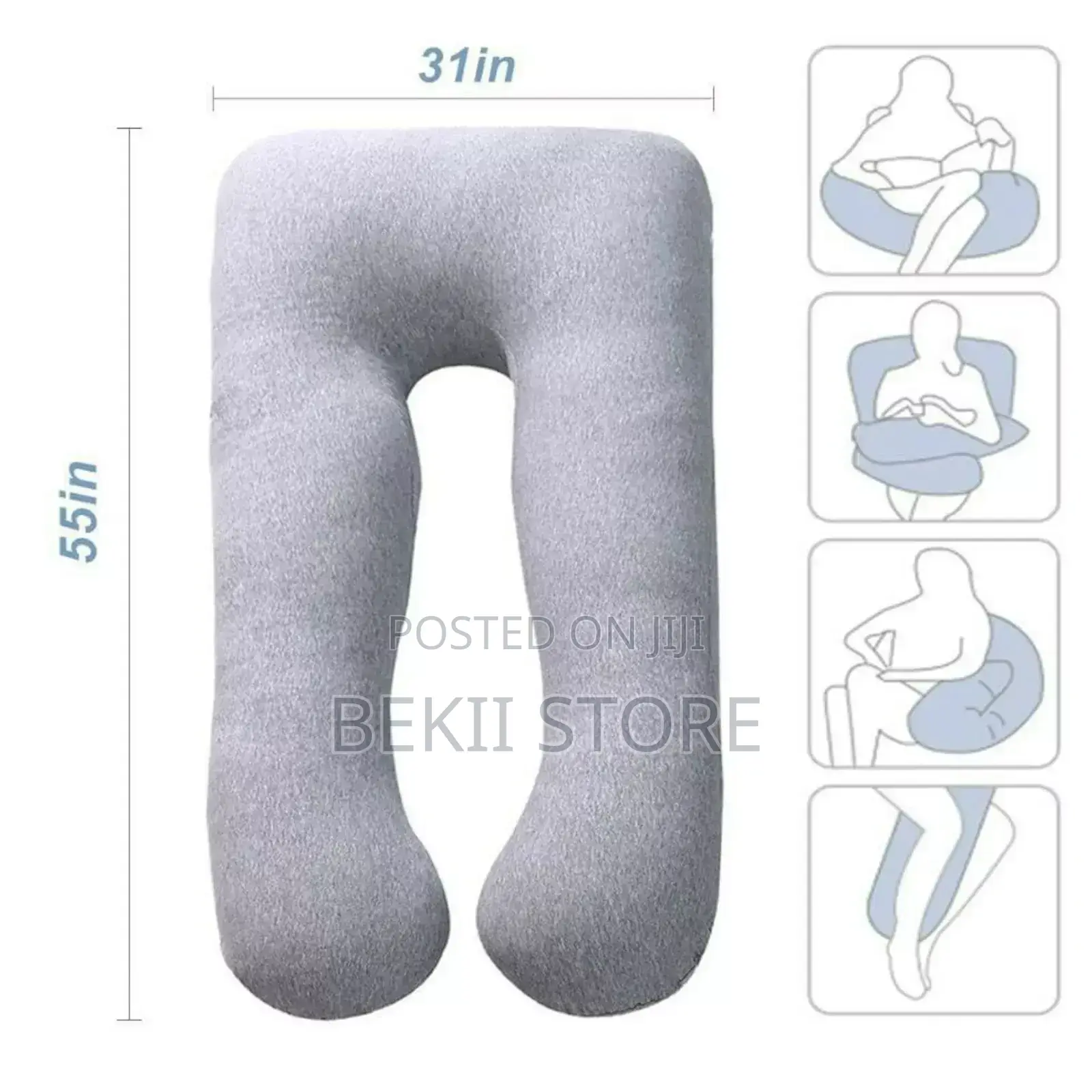 U Shape Full Body Pregnancy Pillow ድጋፍ ሰጪ ሁለገብ ትራስ