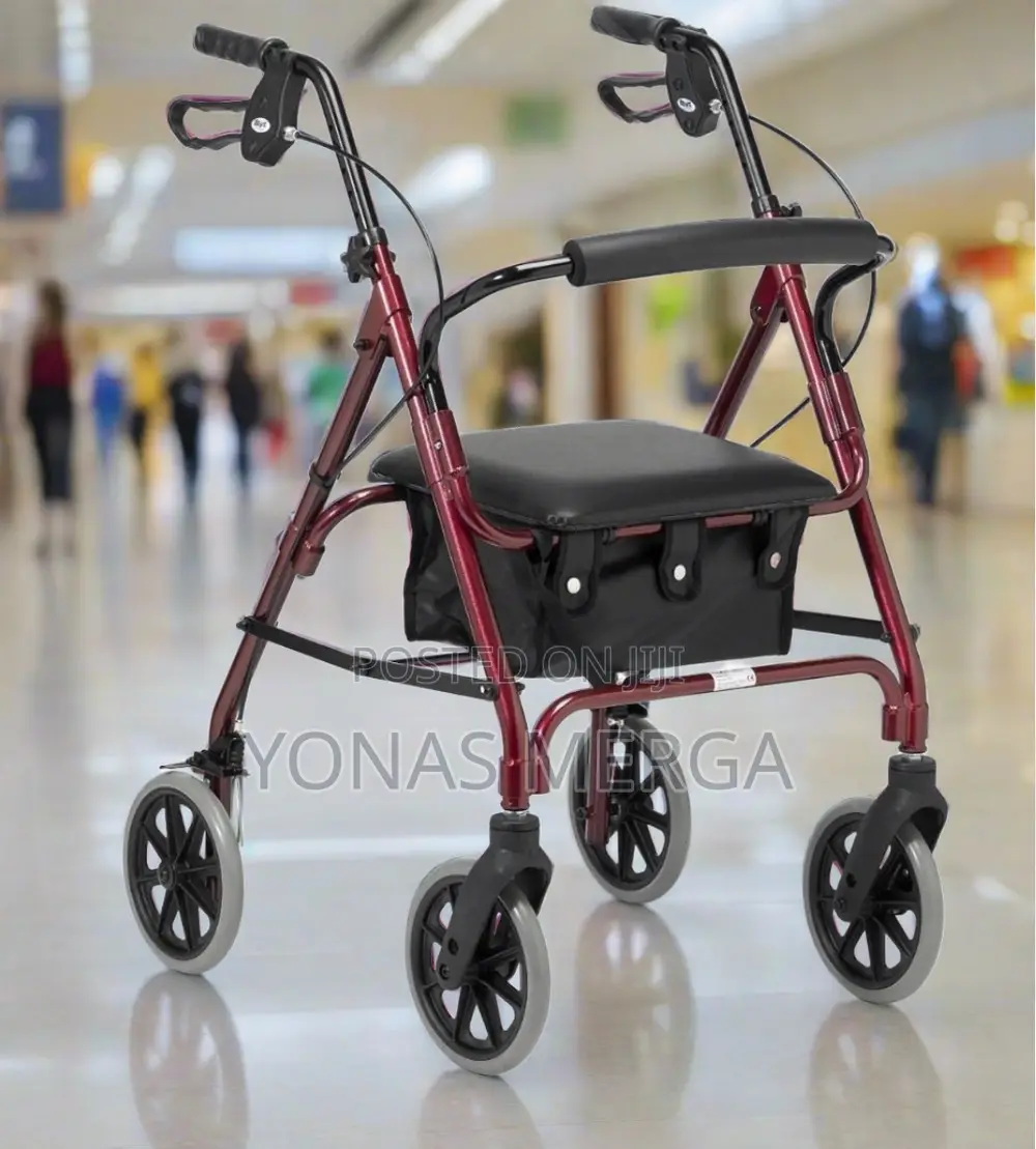Folding 4-Wheel Mobility Aid匋晓with Seat and Bag - Only 5.8kg Walk With