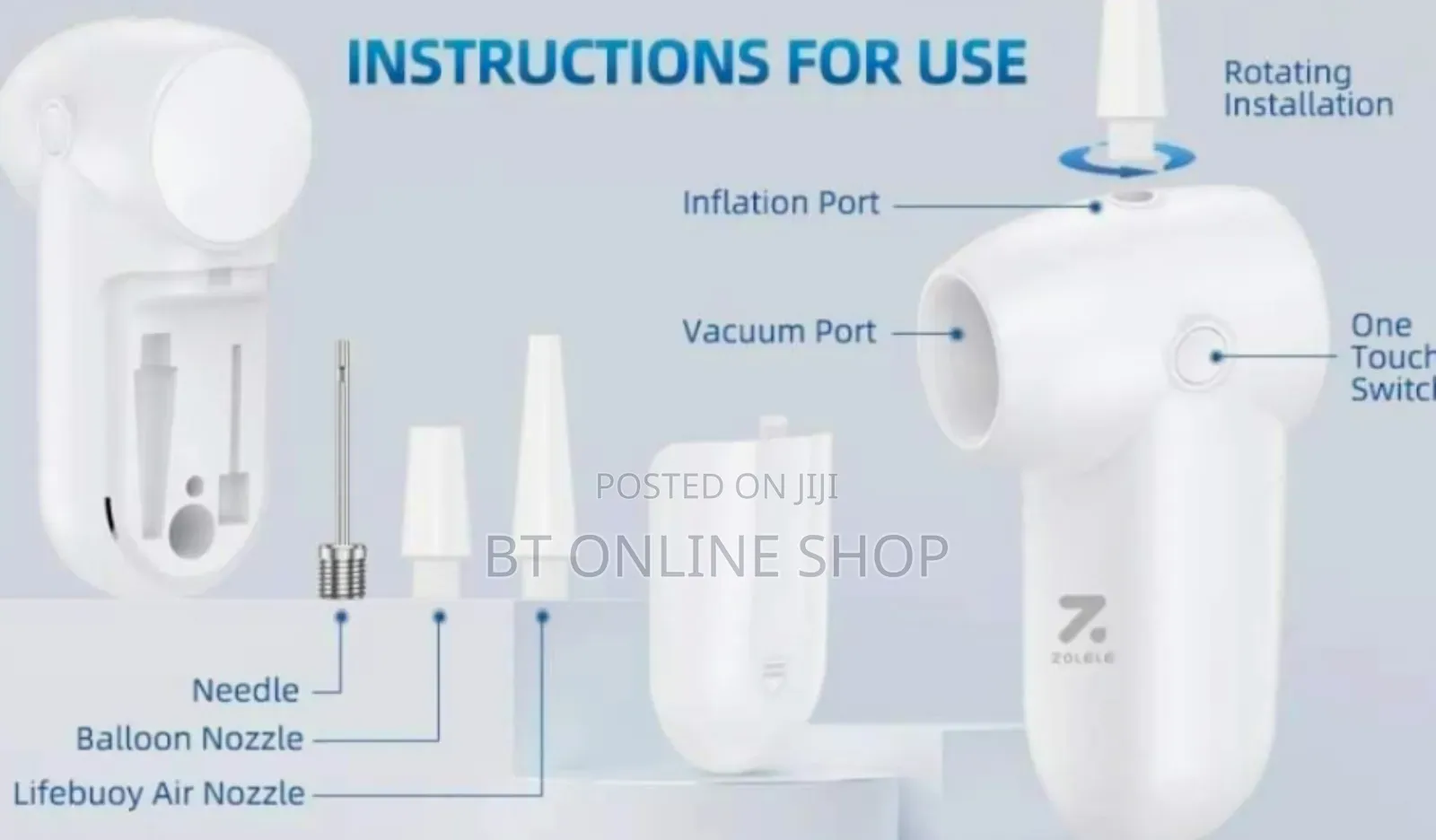 Zolele Portable Electric Vacuum Kit