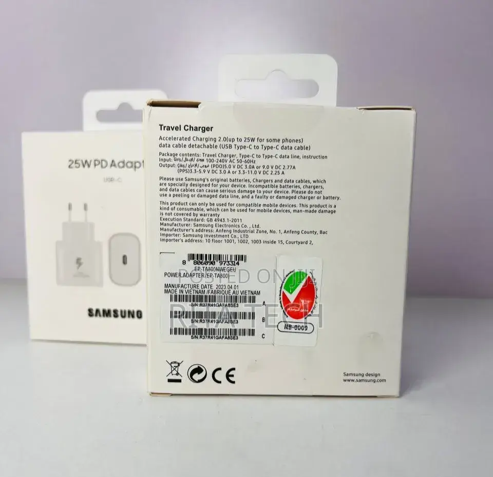 Samsung 25w Pd Fast Charging Adapter (Usb-c)