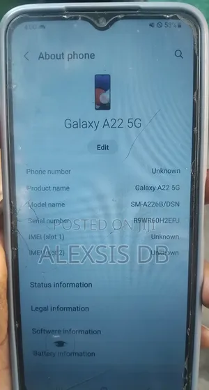 Samsung Galaxy A22 5G 128 GB Gray
