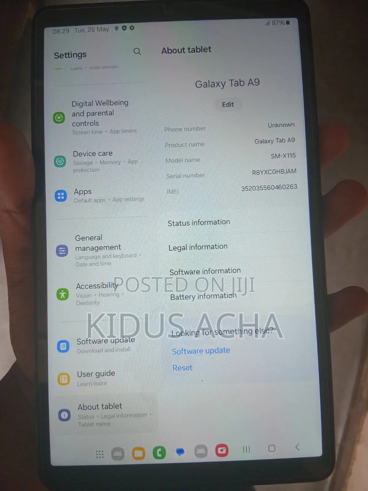 New Samsung Galaxy Tab A9 64 GB Gray