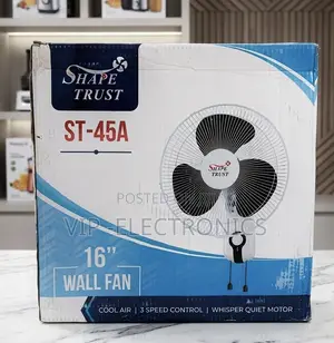 Shape Trust 16 Wall Fan Powerful Cooling የግድግዳ ፡ ፋን