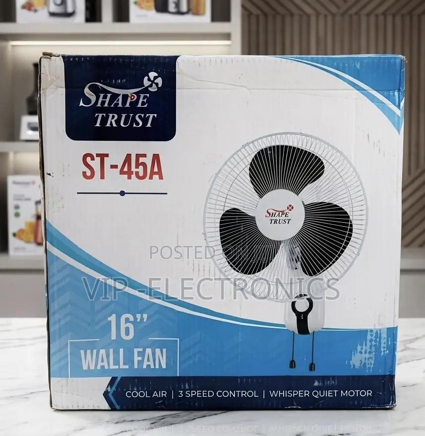 Shape Trust 16 Wall Fan Powerful Cooling የግድግዳ ፡ ፋን