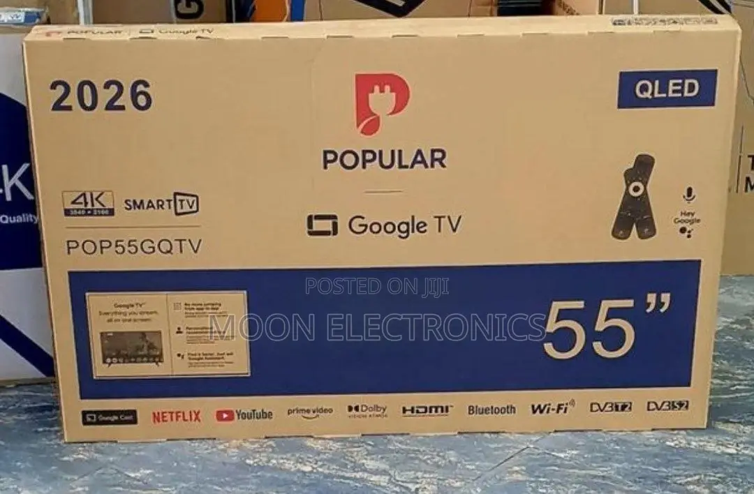 Popular 55” Smart Google Tv – Qled | New 2026 Model